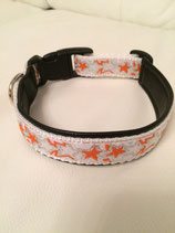 Hundehalsband "Sterne orange"