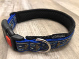 Hundehalsband "Ranken blau"