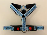 Brustgeschirr "Indian blau/hellblau"