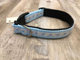 Hundehalsband "Sterne hellblau"
