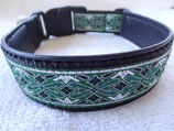 Hundehalsband "Knight grün/schwarz"
