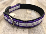 Hundehalsband "Sterne violett"