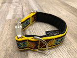 Hundehalsband "Peru gelb" mit Metall-Click