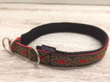 Zug-Stop Halsband "Spiegel rot/gold