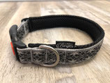 Hundehalsband "Knight schwarz/silber"