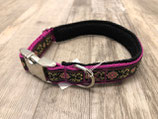 Hundehalsband "Ornament pink/gold"