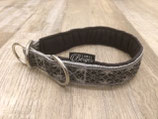 Zug-Stop Halsband "Knight schwarz/silber"
