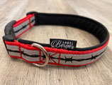 Hundehalsband "Stacheldraht rot"