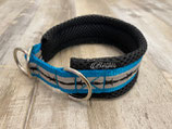 Zug-Stop Halsband "Stacheldraht petrol"