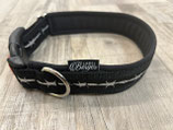 Hundehalsband "Stacheldraht schwarz"