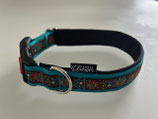 Hundehalsband "Dark Sun petrol"