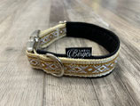 Hundehalsband "Rauten braun/beige"
