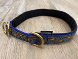 Zug-Stop Halsband "blau/orange/signalblau"