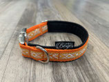 Hundehalsband "Rauten orange"