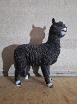RIBEL259007 Lama Figur schwarz