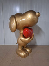 BELRI213079 Hund Figur mit Herz lebensgroß