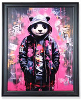 RISD-P030 Bild im Holzrahmen "Panda"