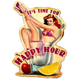 RIMP115 Blechschild Werbeschild Happy Hour Gastrodeko