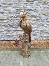 BELRI225069 Ara Figur lebensgroß Farbe antik gold