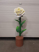 RIBEL258010 Rose Figur weiß