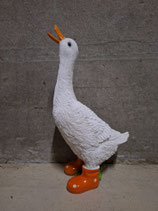 RIBEL245027 Gans Figur steht Kopf hoch Stiefel orange