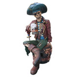 HWRIVHD-C360 Halloween Pirat Skelett Figur lebensgroß