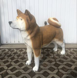 27092025 Husky Hund Figur braun lebensgroß