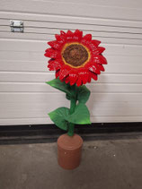 RIBEL258049 Sonnenblume Figur rot