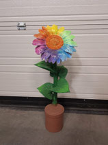 RIBEL258050 Sonnenblume Figur bunt
