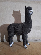 RIBEL259002 Lama Figur schwarz