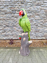 BELRI225067 Ara Figur lebensgroß grün
