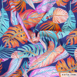 Rayon Print Voile Tortoise Leaves