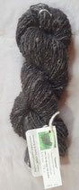 Black/gray "Laverne" 1st clip kid mohair lock yarn