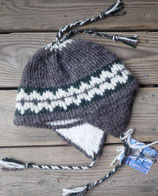 Below Zero Hat- Dark Gray w/Green + white