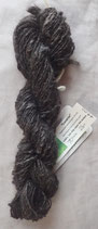 Small Black/gray "Laverne" 1st clip kid mohair lock yarn