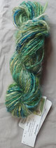 "Snowdrop"  Green/Blue handpainted yearling mohair lock yarn