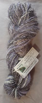 Alpine purple variable with/kid mohair lock handspun