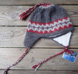 Below Zero Hat- Dark Gray w/Red + silver