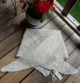 "Sweet William" white 1st clip kid mohair triangle shawl