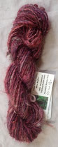 "Miss Muffet"  Rose/purple handpainted yearling mohair lock yarn