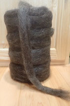 Charcoal Mohair/wool Roving