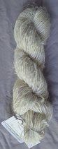 "Snowflake" white mohair lock 1 ply  handspun