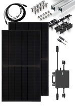 Plug & Play Mini-Solar-Kraftwerk für die Steckdose mit 2 Module und Befestigungstechnik mit 0% MwSt