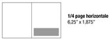 ¼  page (quart de page)