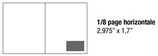 ⅛  page (carte d’affaires)