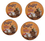 Herdabdeckplatten "Coffee" 4-teilig