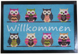 Fußmatte "Willkommen"-Farbe türkis