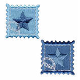 2 x Ster blauw