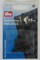 Broek haken zwart 9.5 mm