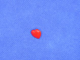 Knoop hartje rood 10mm breed